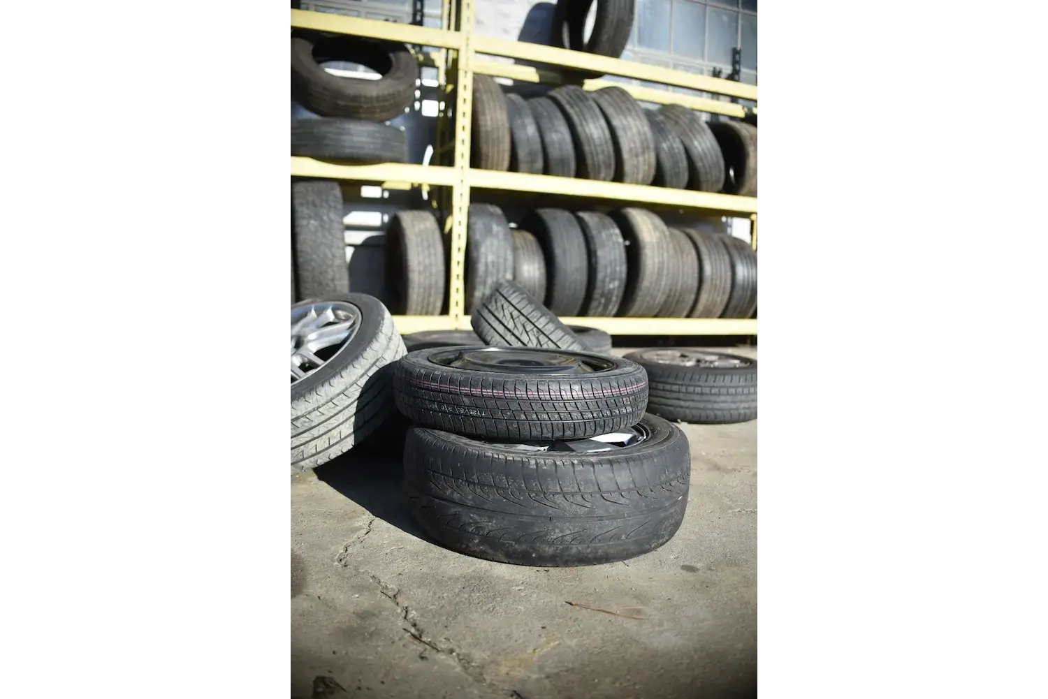 Tires on the ground