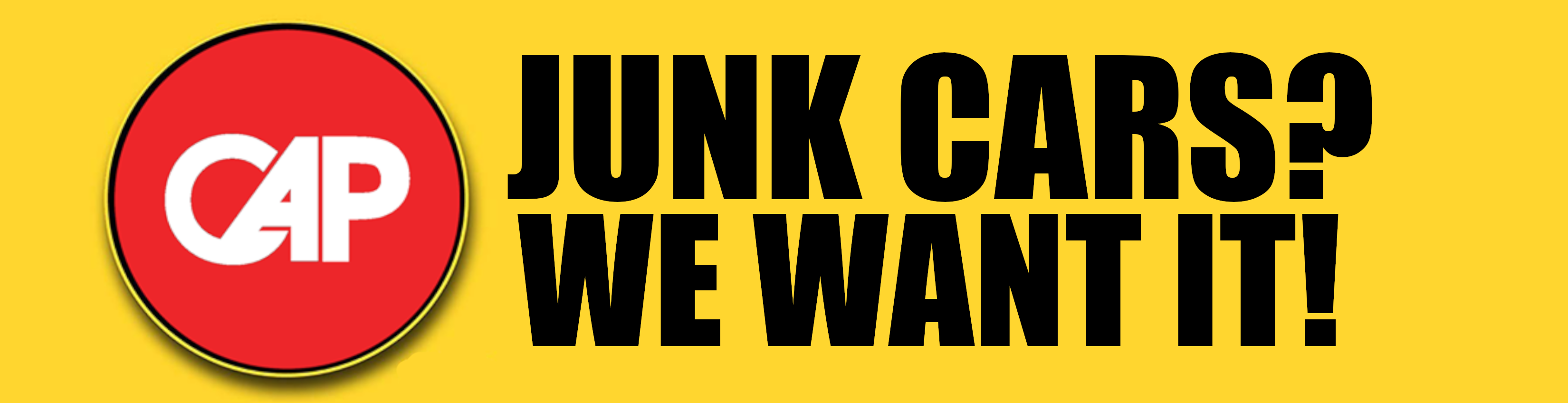 We buy junk cars banner